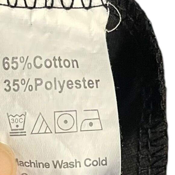 Shein Curve Peplum Blouse Women's 1X Black Casual Academia Sheer Sleeves V-Neck - Picture 7 of 9